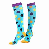 Chaussettes de compression jetables transparentes pour hommes et femmes, chaussettes longues en coton respirant multicolores à motifs géométriques Argyle et à pois
