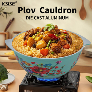 Die-יצוק אלומיניום קלחת עם מרק decals טמפרטורה גבוהה מרק & מלאי גודל גדול לשימוש רב תכליתי - Product Image 2