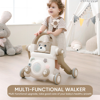 Table d'activités multifonctionnelle en plastique pour bébé, motif singe de dessin animé, avec vitesse réglable et fonctions musicales