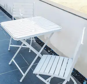 2021 yeni tasarım popüler satış bahçe masa sandalye setleri açık veranda seti bahçe seti beyaz