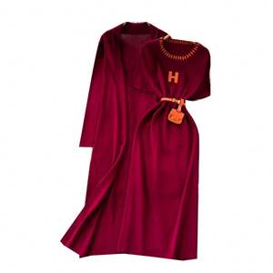 Ensemble décontracté d'hiver 2 pièces pour femme : Tunique à col rond et haut à bandage, et ensemble tricoté – Vente en gros - Product Image 5