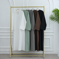 Abaya en lin à col en V modeste avec poches, élégante robe ample pour femmes musulmanes de Dubaï, vêtements islamiques, vente en gros, Abaya noire