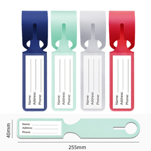 Fashion NA Brand PU Luggage Name Tag Anti Loss Solid Color Travel <b>Suitcase</b> <b>Label</b> X-GP203 - Product Image 5