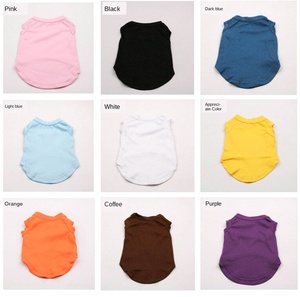 الأكثر مبيعًا شعار مخصص قماش صغير ناعم للحيوانات الأليفة الصيف نحيف تيدي كلب قطن تي شيرت كلب سادة - Product Image 5