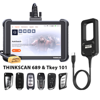 Lifetime Free Update THINKSCAN 689 Full System Diagnostic Tool Obd2 Scanner with THINKCAR Tkey101 Car Key Programmer