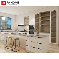 PA foshan luxe blanc I forme cuisine ensemble meubles armoires de cuisine