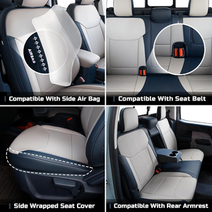 Fundas de Asiento de Cuero Sintético para Ford XL Lobo Tremor, Fundas para Camioneta, Todoterreno, Interiores de Lujo - Product Image 5