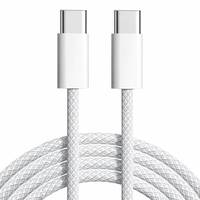 Câble de charge rapide USB C vers TYPE C tressé couleur macaron PD 60W pour câble de données Type-C 15 1M 2M