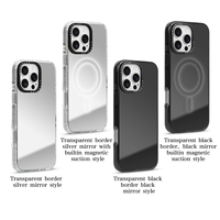Casing ponsel dapat dicetak OEM, untuk iPhone 16 Pro Max 15 14 13 tahan guncangan penutup cermin magnetik kamera Logo dibuat bahan PC