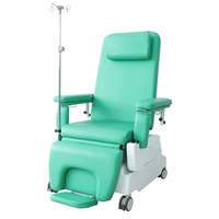 Chaise de dialyse électrique YGCX10 (luxe) pour la chimiothérapie, l'infusion, la collecte de sang et la dialyse en milieu hospitalier