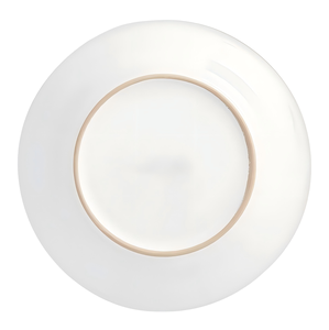 Assiette ronde classique en porcelaine blanche, bord large et roulé, passe au lave-vaisselle - Product Image 2