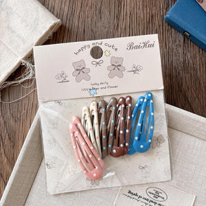 10 pièces mignon doux pinces à cheveux pour filles coloré ovale petites barrettes de cheveux accessoires Clips <span class=keywords><strong>frange</strong></span> pince latérale pour les enfants - Product Image 3