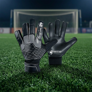 Gants de gardien de but professionnels en silicone injecté sur le dos et contact en Lycra sur la paume, avec sangle intégrée – Qualité supérieure – Offre spéciale - Product Image 2