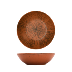 Piatto Fondo in Terracotta Foresta 22 cm con Base Piatta - Product Image 3