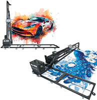 Imprimante murale et imprimante de sol 2-en-1 noire de haute qualité, opportunité commerciale, machine d'impression 3D murale et de sol