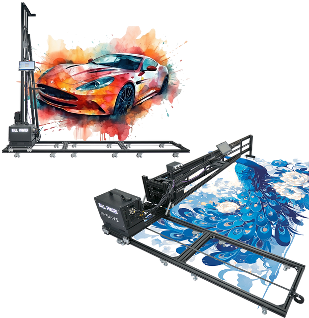 High Quality Black 2-in-1 Wall Printer and Floor Printer Businessopportunity 3D Wall Floor Printing Machine