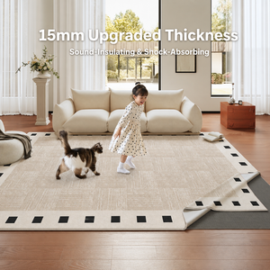 Alfombra de Poliéster Lavable y Extraíble de Color Sólido para Sala de Estar, Resistente a las Manchas, Antideslizante, de Bajo Mantenimiento, Tejida a Máquina, Digital - Product Image 5