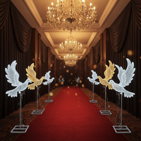 Éclairage de mariage, accessoires décoratifs, éclairage de scène, luminaires en fer forgé, lumières minimalistes en tissu style Mori, lumières colombe de la paix