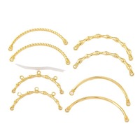 Préservation de la couleur 18K True Gold Twist Demi Bracelet Glow Bijoux DIY Perlé Coude Tuyau Accessoires À La Main C24