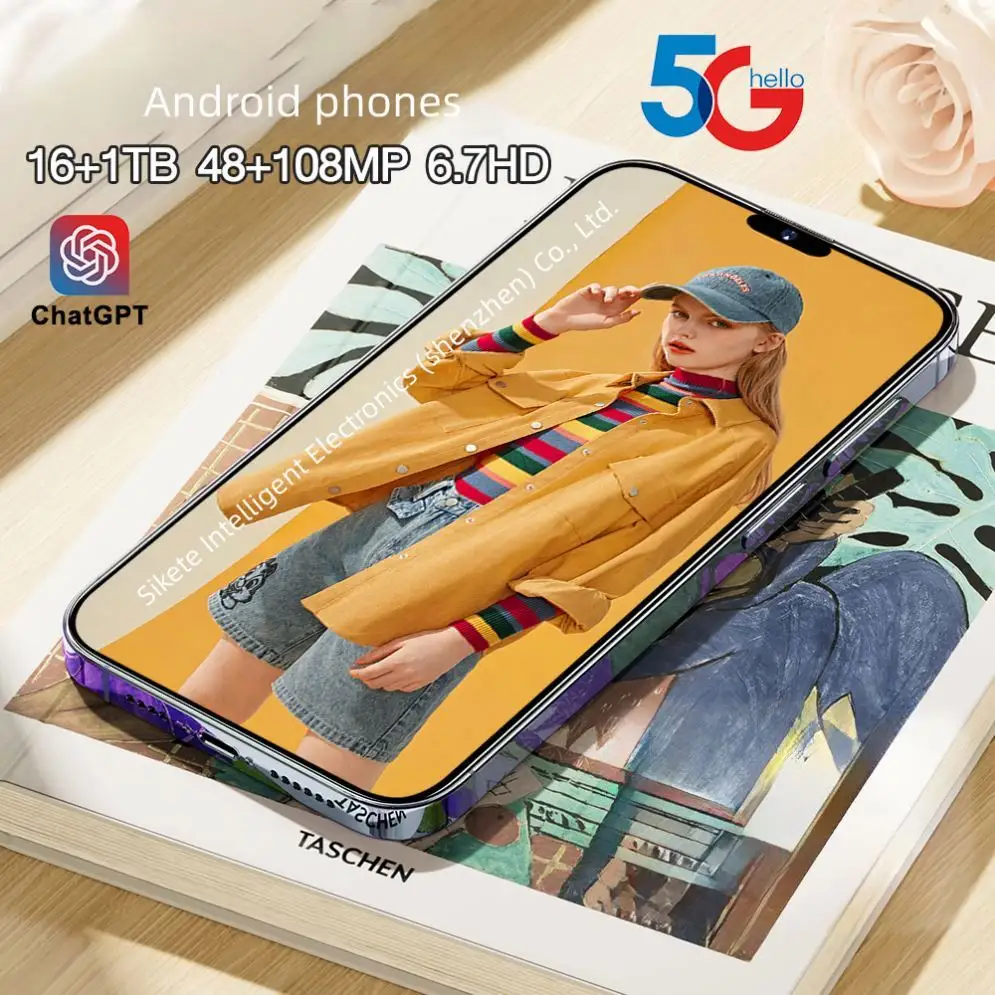 Original 5G Smartphone M6 Pro Brand New Gaming Mobile Phone Smart Phone i15 15 16G 1T Cheap Telephone Telefon Inteligente Medome