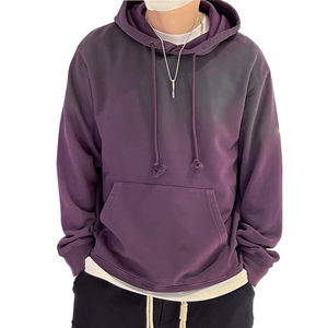 Alta calidad peso pesado grueso 450 Gsm Color degradado primavera personalizado francés Terry 100% algodón ácido lavado sudaderas con capucha para hombres - Product Image 1