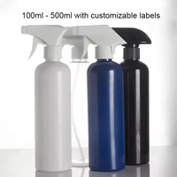 En stock, flacon pulvérisateur à gâchette en plastique PET réutilisable de 500ml 17oz, flacon distributeur