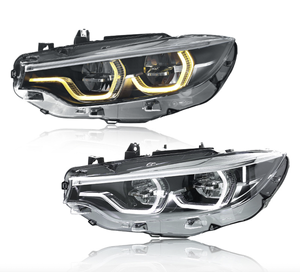 Ensemble de phares LED pour <span class=keywords><strong>BMW</strong></span> Série 4 F32 F33 F36 F80 F82 M3 M4, feux de jour à 3 couleurs, clignotants, feux de route et de croisement, jaune et blanc - Product Image 2