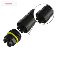 Connecteurs d'alimentation pour éclairage IP68, 2 broches, 450V AC, mâle, rond, à vis, pour câble électrique