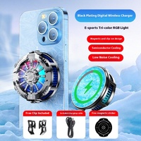 X106 ponsel nirkabel, kipas nyaman, Radiator pendingin magnetik dengan lampu cincin, pengisian daya nirkabel
