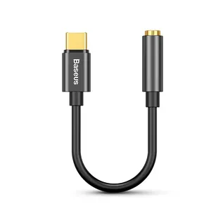 Baseus USB Type C to 3.5mm Earphone Jack 3.5 AUX Cable USB C Adapter Audio Cable For Samsung Xiaomi Mi10 HUAWEI P30 Oneplus 9