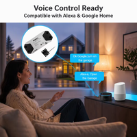 Contrôleur d'ouverture de porte de garage intelligent WiFi WG-088 avec contrôle par application, compatible avec Alexa et Google Home