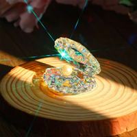 Figurine de faveur de mariage coquillage en verre cristal moderne sculpté thème de fée gravé modèle décoration