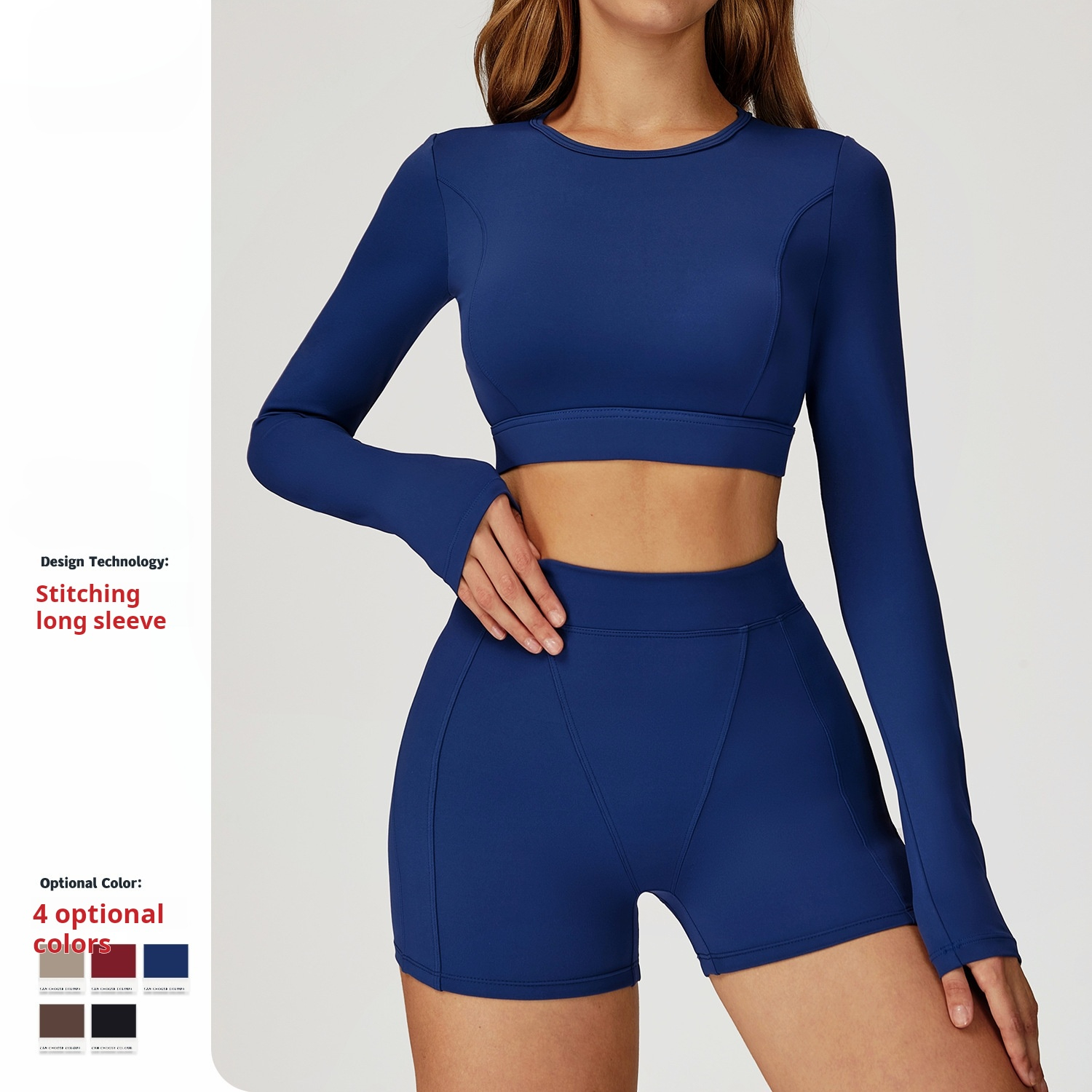Naked Tight Yoga Long Sleeved Shockproof Sports Round Neck Long Sleeved Running Fitness Yoga Top