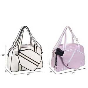 Bolsa de Raqueta Portátil de PU para Mujer, Impermeable, para Pickleball, con Accesorios Deportivos de Gimnasio, Bolsa de Tenis de Cuero para Raquetas y Pelotas - Product Image 5