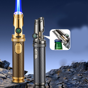 Verstellbares Stahl-Butangasfeuerzeug mit Winddichtem Design, Grill-Flaschenöffner & Klassischer Zigarren-/Zigaretten-Verwendung - Product Image 6