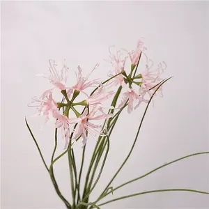Flor Artificial, Lirio Araña Rosa, Flores de Seda, Tallos de <span class=keywords><strong>Lycoris</strong></span> <span class=keywords><strong>Radiata</strong></span> Artificiales, Flor Equinox para Decoración de Mesa de Boda y Hogar - Product Image 4