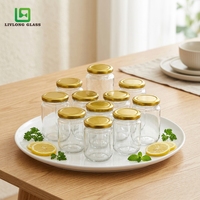 Bocaux de conservation pour aliments 100ml / 150ml / 200ml – Petits bocaux ronds en verre pour cornichons avec couvercle