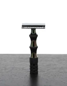 Traditional Double Edge Shaving Safety Razor with Titanium Black Coated