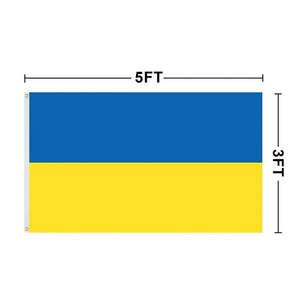 Drapeaux ukrainiens de haute qualité, taille personnalisée, pour événements sportifs, intérieur et extérieur - Product Image 1