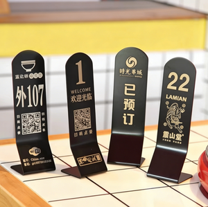 Support de numéros de table en acier inoxydable pour buffets, traiteurs, salles à manger et événements – Fourniture professionnelle - Product Image 1