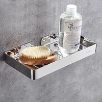 Support mural moderne et minimaliste pour savon de salle de bain, sans perçage, en acier inoxydable 304 doré, avec égouttoir intégré
