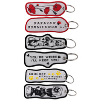 Porte-clés en métal motif raton laveur et opossum pour motos et voitures - Accessoires et cadeaux portables brodés
