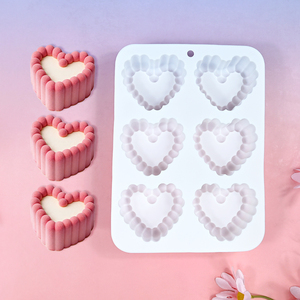 Moldes de Silicona de Grado Alimenticio para Corazones con Burbujas, Antiadherentes, Forma de Corazón 3D, para Chocolate, Mousse y Pasteles - Product Image 6