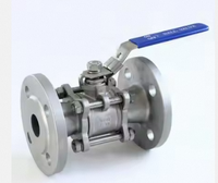 Vanne à boisseau sphérique manuelle Nalisha à trois pièces pour eau haute température, joint en PTFE, OEM, taille de port 2 pouces, débit 200 M/h, pression 200 psi