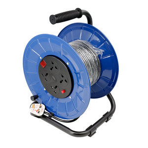 Enrollador <span class=keywords><strong>de</strong></span> Cable <span class=keywords><strong>de</strong></span> Extensión Universal <span class=keywords><strong>de</strong></span> Plástico Resistente <span class=keywords><strong>de</strong></span> 220V y 50M - Product Image 1