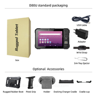 Tablet PC Robusta Dingdata D80U de 8 Pulgadas con Pantalla IPS, Biométrica, Octa Core, 4GB, Alto Rendimiento, Android 13, Nueva, 3G/4G, USB, WiFi, Industrial