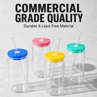 Expédition depuis les États-Unis - Gobelets en verre transparent 16 oz - 48 unités par boîte - Livraison gratuite - Prêts à être expédiés - Vente en gros - Gobelets à bière en verre pour sublimation