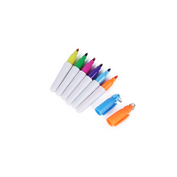 Mini marqueur d'art permanent coloré avec porte-clés à clip