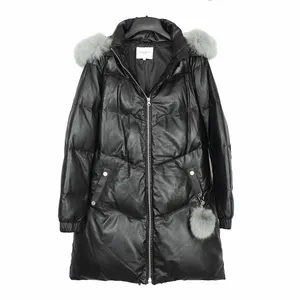 गर्म बिकने वाली गर्म महिला पैडड कोट सर्दियों के नीचे कोट और फर के साथ आकार के पुफर कोट