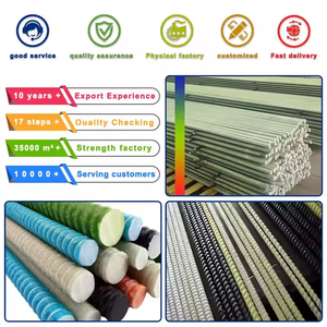 Lightweight Corrosion Resistant <strong>Fiberglass</strong> <strong>Rebar</strong> GFRP Rods Pultruded FRP Reinforcement for Concrete Customizable Cutting Service - Product Image 4
